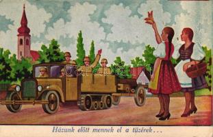Házunk előtt mennek el a tüzérek... / WWII Hungarian military, folklore (EK)