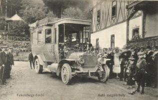 Feketehegy-fürdő, Autóbusz érkezése, Divald & Monostory / autobus