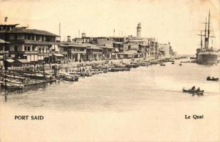 Port Said, quay, steamship
