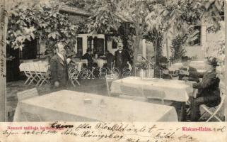 Kiskunhalas, A Nemzeti szálloda kerthelyisége (kopott sarkak / worn edges)