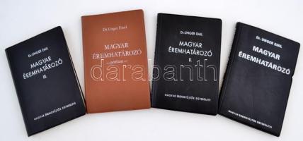 Dr. Unger Emil: Magyar Éremhatározó I., II. és III. kötet + Pótfüzet, Magyar Éremgyűjtők Egyesülete, Budapest, 1974-1985.