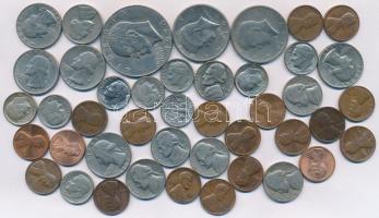 68db-os vegyes Kanada és USA fémpénz tétel, közte 1903. 1c Br "VII. Edvárd" + 1962. 1D Ag ...