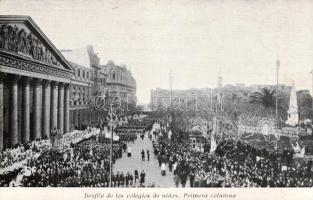 1916 Buenos Aires, Desfile de los colegios de ninos / National Eucharistic Congress, parade of the colleges of children