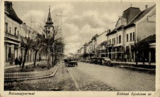 Balassagyarmat, Rákóczi fejedelem út, Takarékpénztár, automobile (EK)