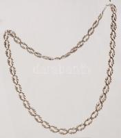 Ezüst Ag., nyaklánc, karikás, jelzett, 10,2gr., 44cm/  Silver necklace, Ag., Marked, 10,2gr. 44cm