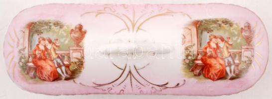 Régi fogkefetartó, jelzés nélkül, matricás, hibátlan, h:21 cm, m:9 cm