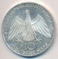NSZK 1972G 10M Ag "Olimpia-München / Csomó" T:PP felületi karc  FRG 1972G 10 Mark Ag "Olymics Munich / Knot" C:PP slightly scratched