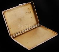 Ezüst virágmintás női névjegykártyatartó,  Ag., jelzett, 65,3gr., 7x5cm/Silver female floral busines...