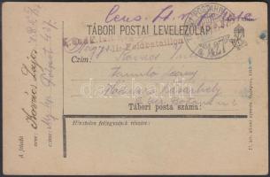 1918 Tábori posta levelezőlap "K.und k. Inft. Reg. II. Feldbataillon" + "TP 427 a", Field postcard "K.und k. Inft. Reg. II. Feldbataillon" + "TP 427 a"