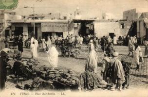 Tunis, Place Bab-Souika / square, market