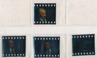 cca 1985 Kádár Jánosról készült 5 db színes diapozitív felvétel, 24x36 mm