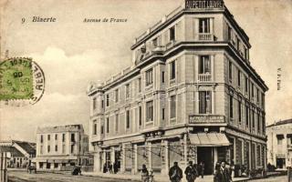 Bizerte, Avenue de France, Au Petit Louvre / street, shop of Gatania & Sarfati (EK)