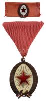 1964. "Munka Érdemrend" bronz fokozata, zománcozott Br kitüntetés mellszalagon, miniatűrrel szalagsávon, eredeti dísztokban T:1