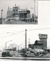 cca 1965 Budapest, Metró építkezés a Kossuth téren, 2 db korabeli fénykép, 9x14 cm és 13x18 cm