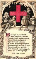 1917 Újév napján / WWI Hungarian Red Cross propaganda s: Földes (non PC) (Rb)
