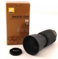 Nikon Nikkor Lens AF-S DX VR Zoom-Nikkor 55-200 mm f/4-5.6G IF-ED, eredeti dobozában, újszerű állapotban, garanciával, 19×10 cm