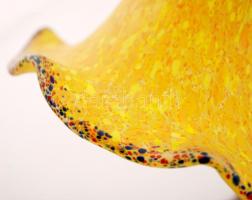 Szecessziós asztali lámpa, újrakötve, modern hibátlan üveg burával, réz lámpatest, kopott, m:36 cm