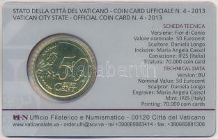 Vatikán 2003R 50c "XVI. Benedek" kártyán T:1-
Vatican 2003R 50 Cents "Benedek XVI&qu...