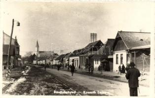 Bánffyhunyad, Kossuth Lajos utca, templom / street, church