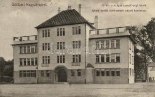 Nagyvárad, Oradea; Magyar Királyi csendőrségi iskola, Iskola épület (tantermek) udvari homlokzat / gendarme school, school building