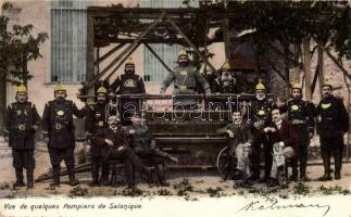 Thessaloniki; Vue de quelques Pompiers de Salonique / group photo Thessalonikian firefighters (EK)