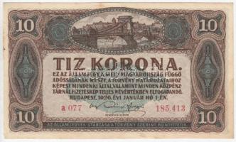 1920. 10K (4x) sorszámkövetők T:I,I-