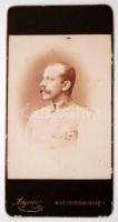 Habsburg-Lotaringiai Rudolf Ferenc Károly József trónörökös (1858-1889) osztrák főherceg, magyar és cseh királyi herceg I. Ferenc József és Erzsébet királyné fia, az Osztrák-Magyar Monarchia trónörökösének Angerer által készített bécsi kabinetfotója, 8x4cm /  Portrait of Rudolf, Crown Prince of Austria (1858-1889), 8×4 cm