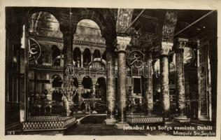 Constantinople, Istanbul; Haiga Sophia, interior, photo