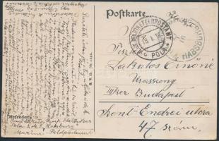 1916 Képeslap haditengerészeti postával / navy mail postcard K.u.K KRIEGSMARINE S.M.S. HABSBURG
