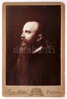 Pintér Rafael (1867-1925) pozsonyi teológus, rendfőnök,felvidéki magyar politikus (Toldy-kör)keményhátú fotója Szova Antal pozsonyi műterméből, 16x11cm