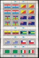 Zászlók (V.) kisív sor, Flags (V) minisheet set