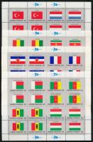 Zászlók (I.) kisív sor, Flags (I) minisheet set