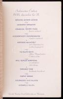 1936-37 Gundel étterem illusztrált szilveszteri menü, kihajthatós, 15x10cm