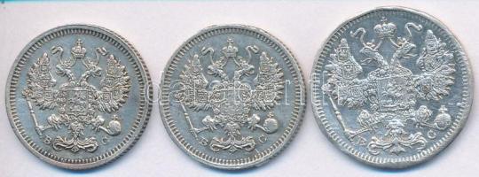Orosz Birodalom 1914-1915. 10k Ag (2x) + 15k Ag T:2,2- brossnyom, fny.
Russian Empire 1914-1915. 10...