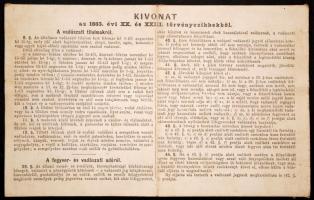 1895 Vadászati jegy Léván kiállítva / 1895 Hunter licence issued in Leva 10x17cm