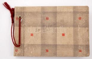 1929-37 Vitéz B.L. vadászemlékei fotóalbum 38db feliratozott fotóval, cca 9x11cm