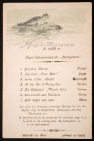 1902 Hamburg-Amerikai Linie "Pennsylvania" nevű hajó litho étlap és zenei programja, kihaj...
