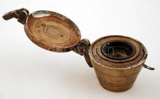 Antik réz Lat sorozat mérő, 4 db-os, 4×6 cm