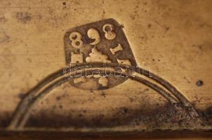 Antik réz Lat sorozat mérő, 4 db-os, 4×6 cm