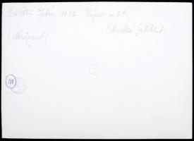 cca 1980 Schütz István: Nézőpont, feliratozott vintage fotó, 29x40 cm