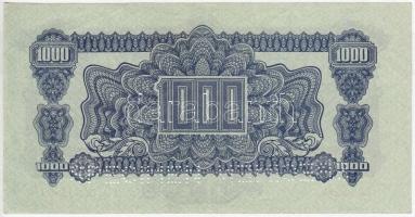 Csehszlovákia 1944. 1000K két "SPECIMEN" perforációval 1000K ellenbélyeggel T:II-
Czechos...