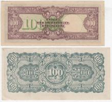Burma / Japán megszállás 1944. 100R + Fülöp-szigetek / Japán megszállás 1944. 100P T:I-,III
Burma /...