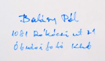 cca 1980 Balásy Pál budapesti életképei, 4 db feliratozott vintage fotó, 40x22 cm és 28x40 cm között...