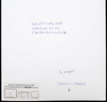 cca 1980 Balásy Pál budapesti életképei, 4 db feliratozott vintage fotó, 40x22 cm és 28x40 cm között...