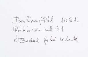 cca 1980 Balásy Pál budapesti életképei, 4 db feliratozott vintage fotó, 40x22 cm és 28x40 cm között...