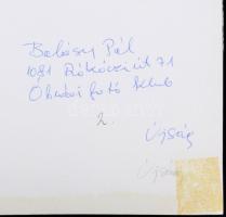 cca 1980 Balásy Pál budapesti életképei, 4 db feliratozott vintage fotó, 40x22 cm és 28x40 cm között...