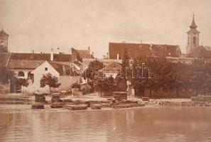 1910 Leányfalu a Duna felől fotó, 18x13cm