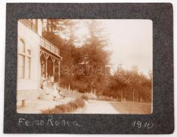 1910 Felsőróna (Máramaros) fotó paszpartuban, 18x13cm