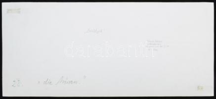 cca 1970 Vincze János (Kecskemét): Sirályok, feliratozott vintage fotóművészeti alkotás a szerző hag...