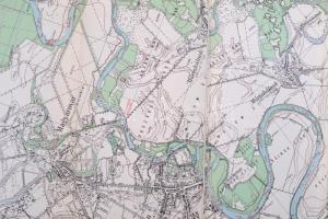 1929 A Duna felső magyarországi-felvidéki szakasza részletes településrajzzal térkép, 25x250cm /

...